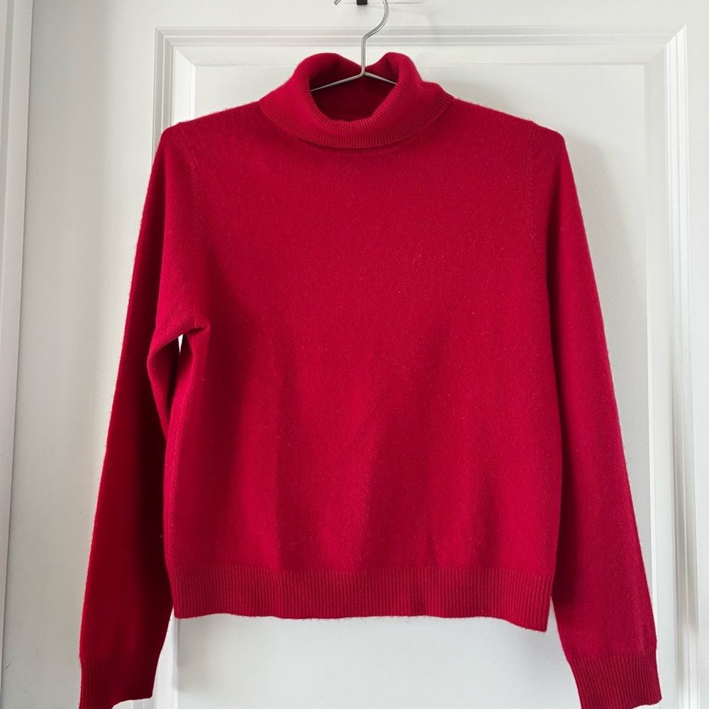 Valerie Stevens Cherry Red Turtleneck Sweater